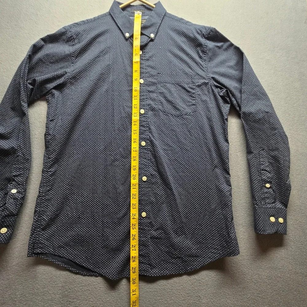 Banana Republic Mens Slim Fit Navy Floral Micro Print Button Down Shirt M FA19